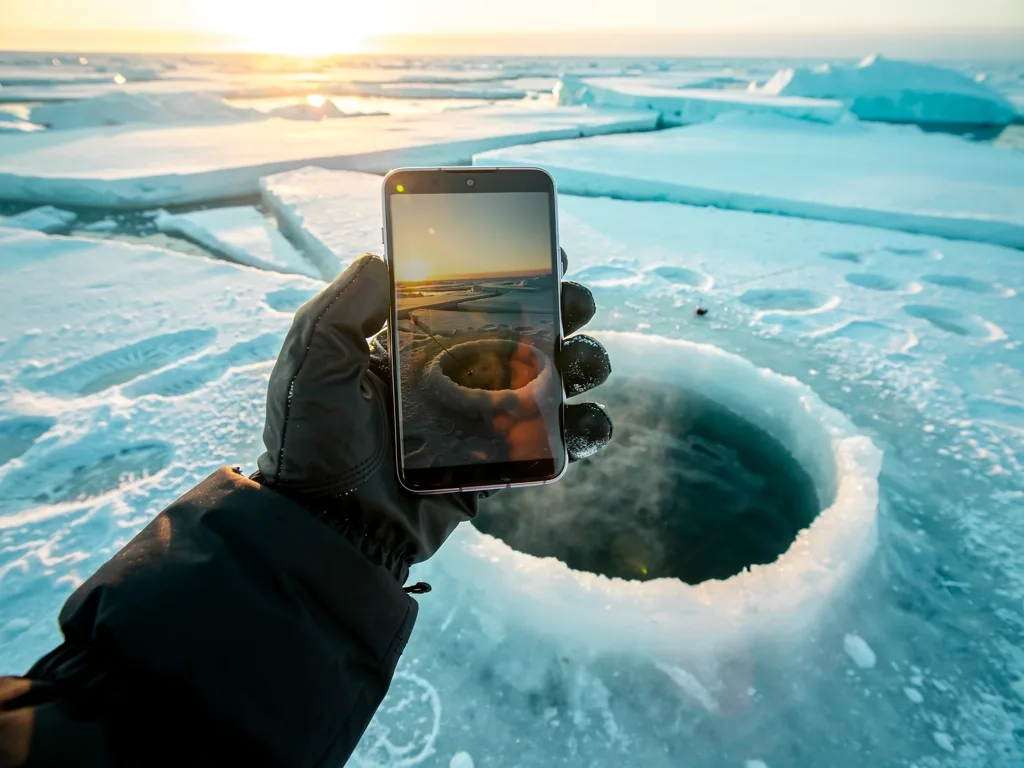 Vast arctic ice landscape